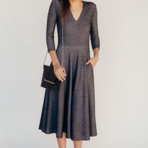 Agnes & Dora Curie dress: Soft Black Denim (XXL)